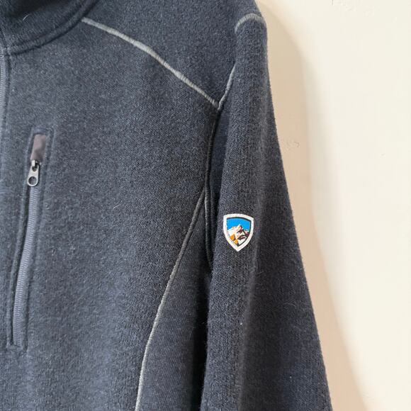 KUHL Men's Interceptr Quarter Zip Fleece Pullover Sweatshirt Navy Blue XL - Picture 8 of 10